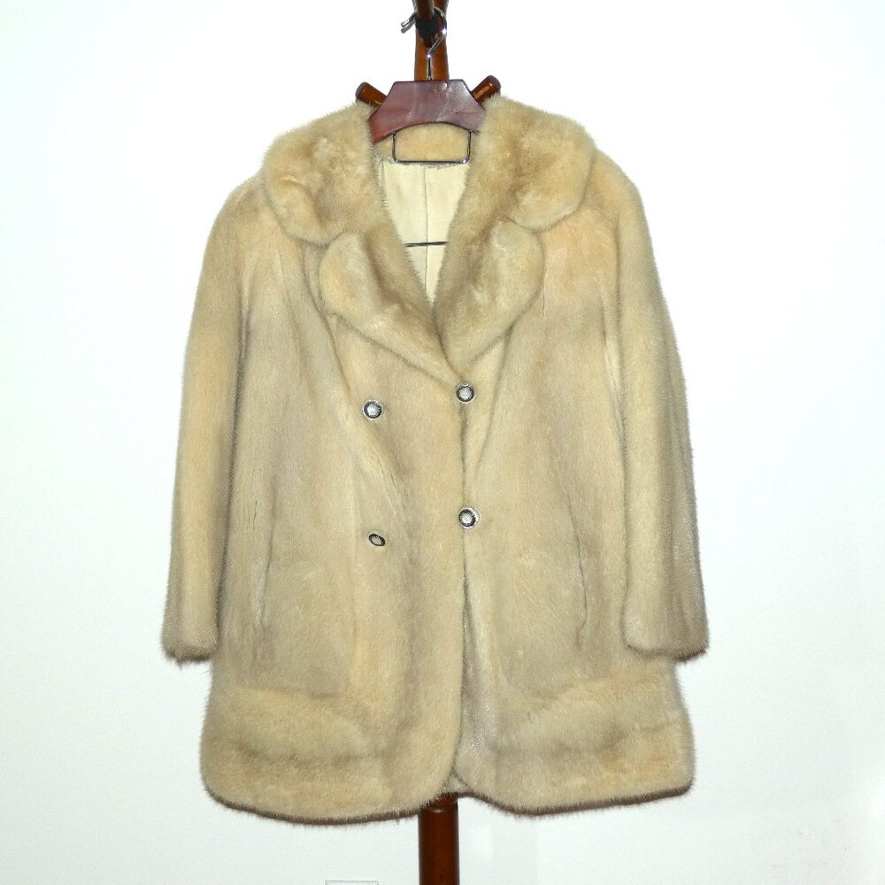 Vintage preowned blond fur jacket/coat  No size tag